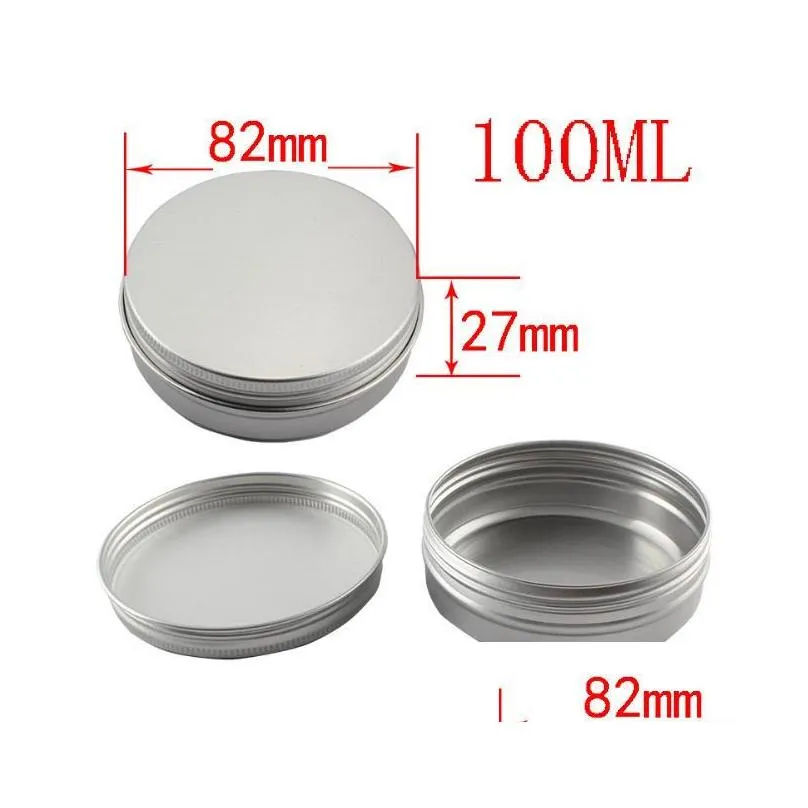 10 15 30 60 100 150 200 250 ml empty aluminium cosmetic containers pot lip balm jar tin for cream ointment hand cream packaging box