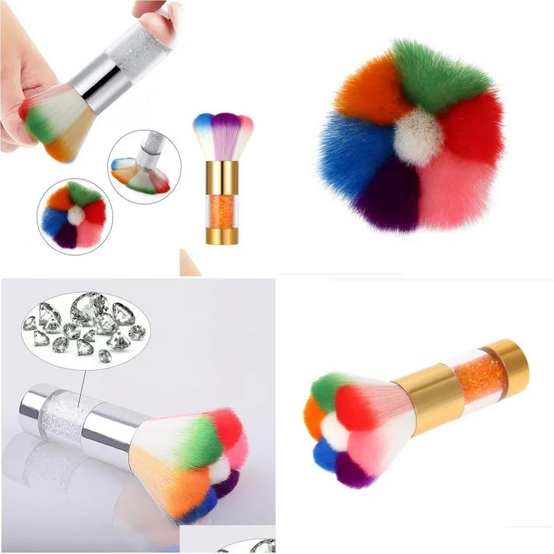  nail dust brushes acrylic uv nail gel nail art dust remover brush cleaner rhinestones makeup foundation tool shipping