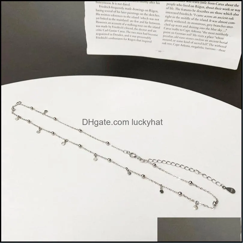high quality cooper clavicle chain necklace doublelayer zircon unique design for women