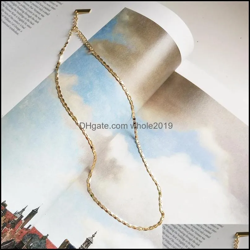 genuine 925 sterling silver choker necklace korean simple gold plated pig nose face chain necklaces for women gifts ymn148