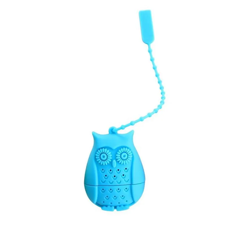 owl tea strainers cute silicone fliter strainer tea bags food grade loose leaf teas infuser filter diffuser 6 colors