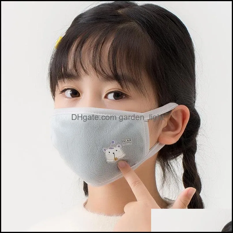 reusable kids keep warm face mask washable dustproof mascarilla thickening comfortable respirator pretty student 1 38yo e2