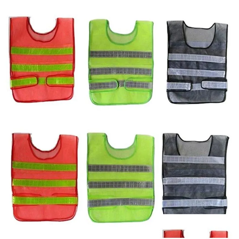 reflective vest safety clothing hollow grid vests high visibility warning safety working construction traffic