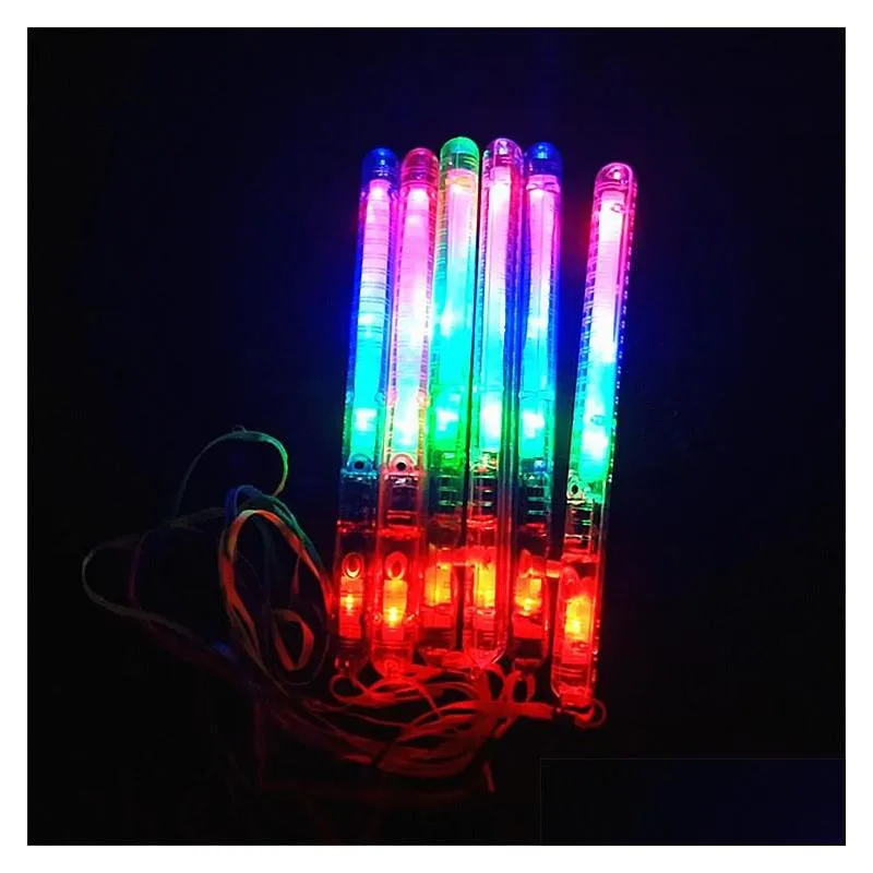 colorful bar shaking led glow sticks flash wands wave rods acrylic kids light up toys party decoration lx4384