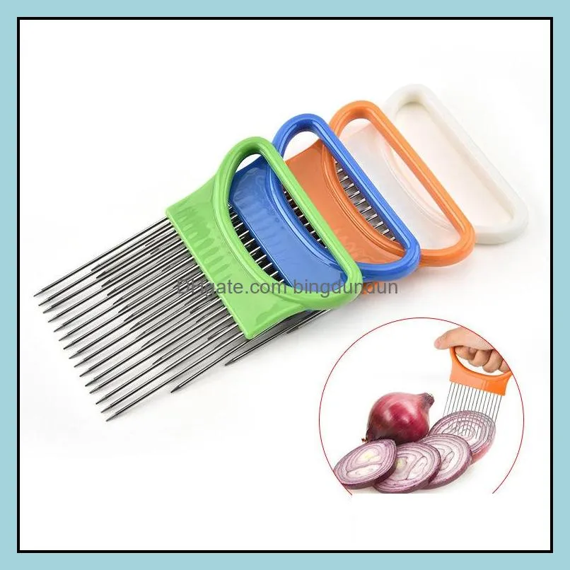 tomato vegetable tools shredders slicer onion cutting aid guide slicers cutter safe fork kitchenware accessories rre12422