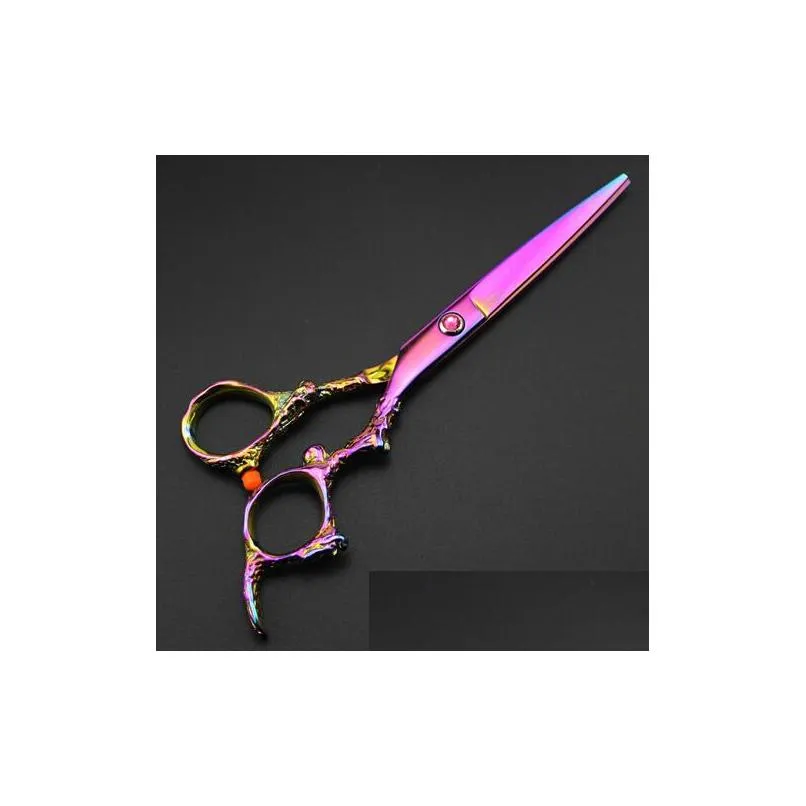 professional 6 inch japan 440c dragon cut hair scissors cutting shears salon thinning sissors barber makas hairdressing scissors