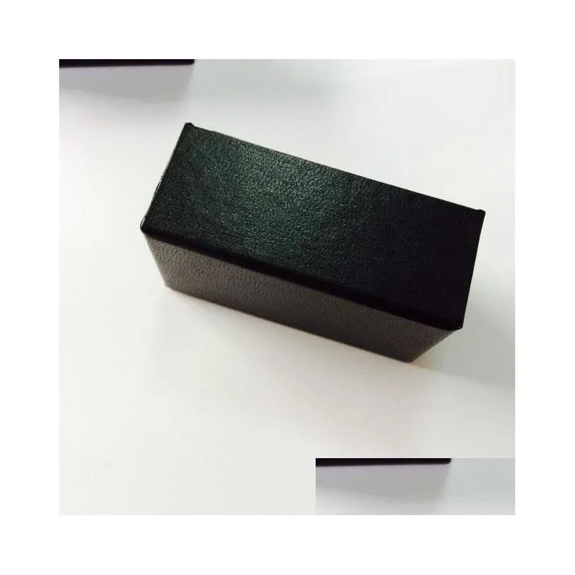 wholesale 100pcs/lot black cufflink box cufflink gift case holder jewelry packaging boxes organizer black dhs 