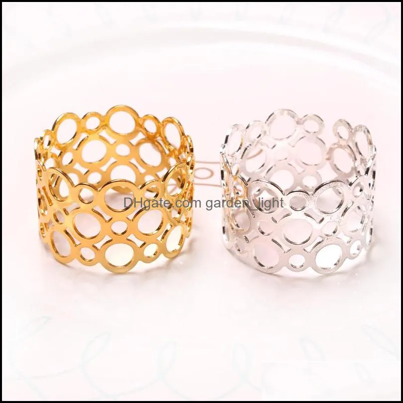 gold silver holder napkin ring sale three designs