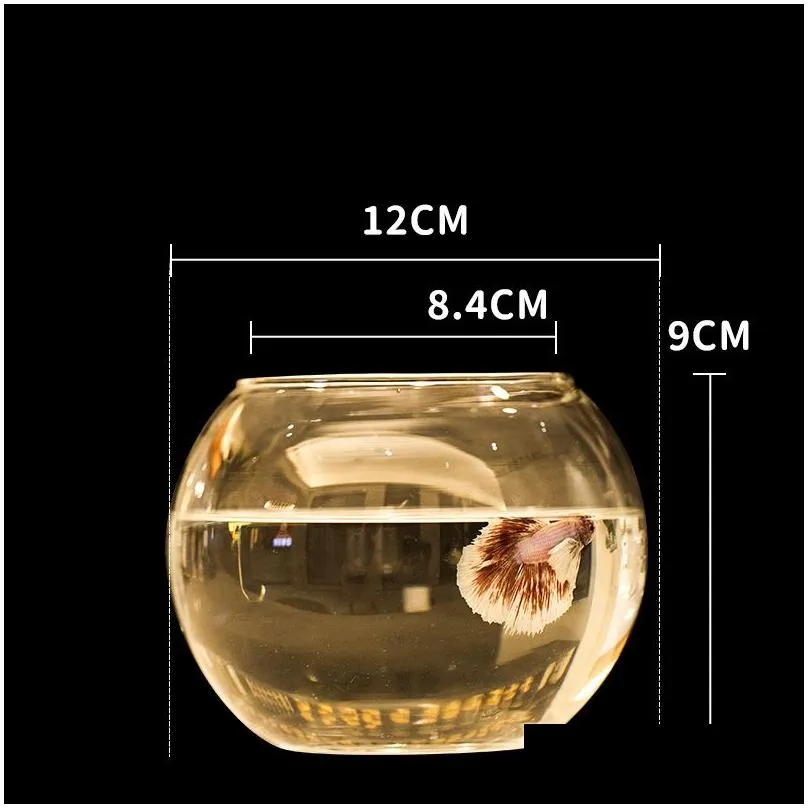 aquariums big size glass goldfish bowl complete living room ecological small guppy fish breeding box turtle toy pecera pet supplie