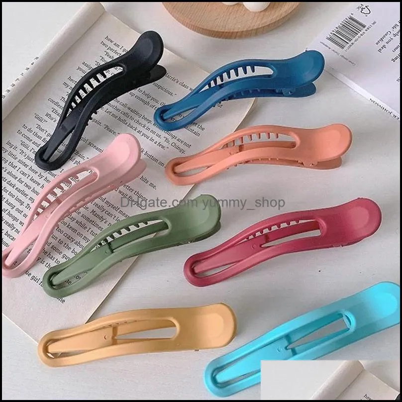 frosted hair clip big hairpin large hair claws barrettes headwear holder hair accessories girls duckbill clip hairgrips