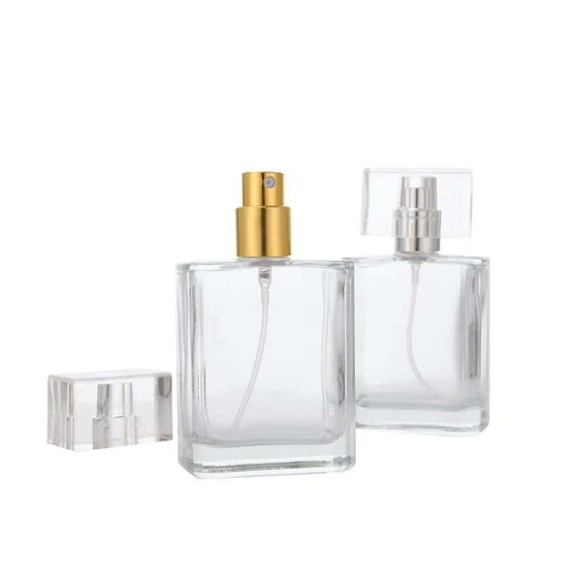 30ml square glass perfume bottle cosmetic dispensing nozzle spray bottles 100pcs/lot