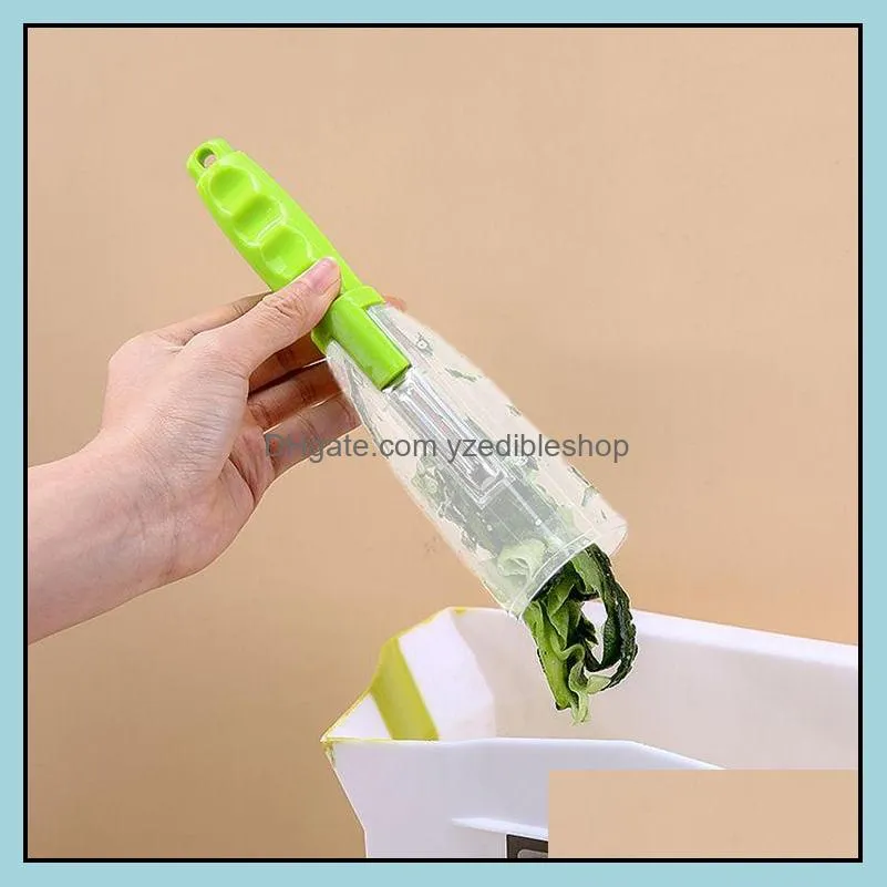 multifunctional vegetable tools storage type peeling knife with tube peeler peeling  supplies household