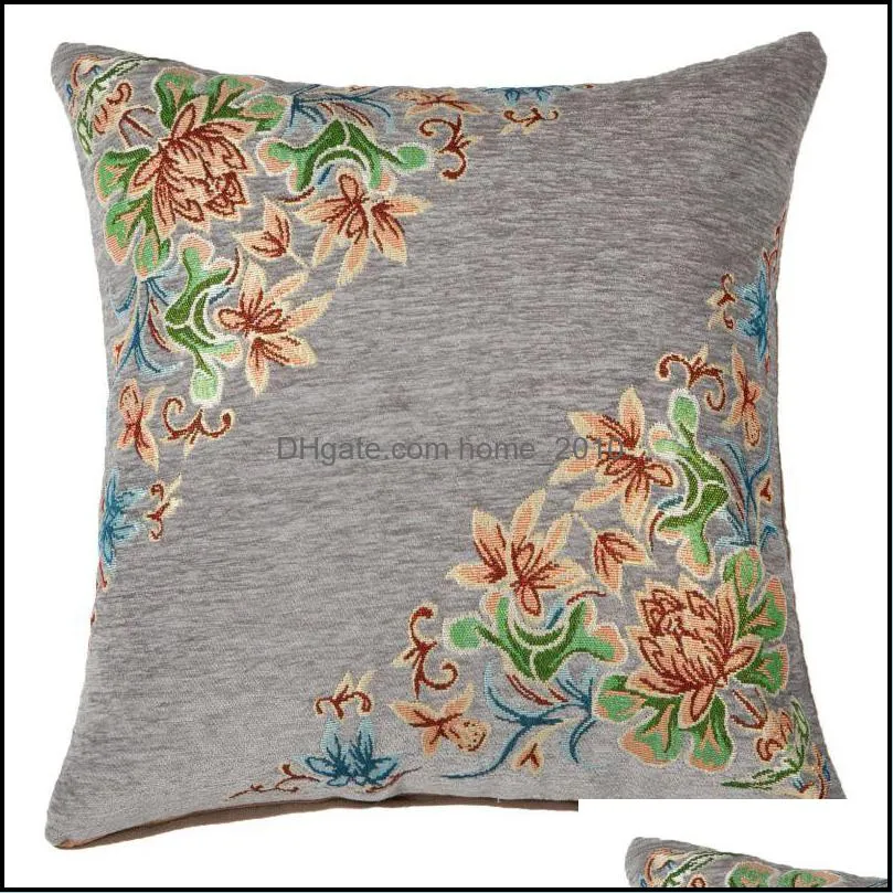 45x45cm luxury vintage decorative cushion cover floral pillows case for car sofa decor pillowcase home pillow covers