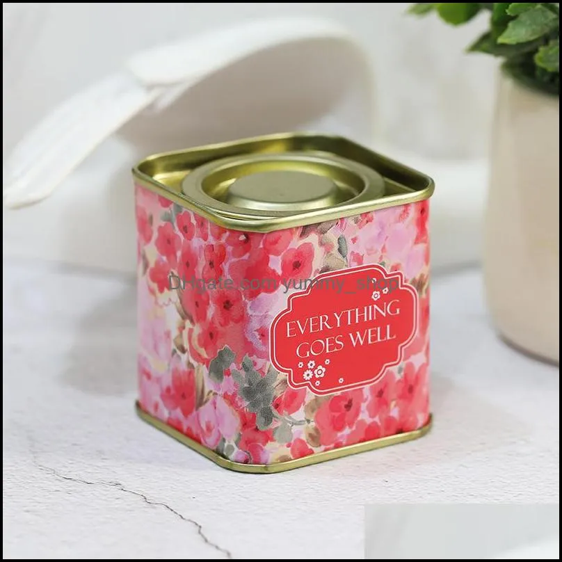 new metal portable vintage tea tins lids container gifts wrap boxes for wedding birthday company gift package rrf13272