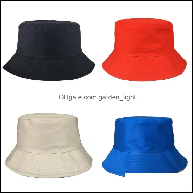 adult fabric advertising caps lady solid color flat roof bucket hats fashion sunshade fisherman hat 4dk j2