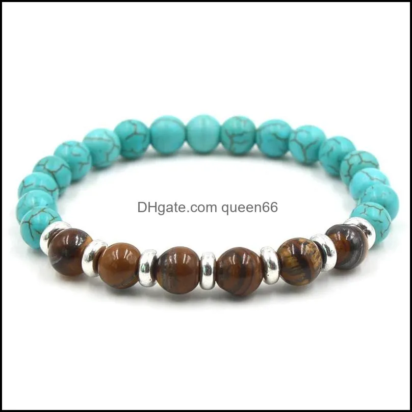 natural stones beads bracelet tiger eyes green blue emperor imperial stone bracelet men boho turquoises bracelets