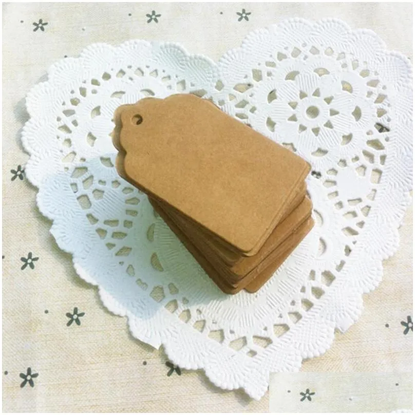 wholesale blank price tag kraft paper gift tag diy brown paper kraft label paper tagging wa1383