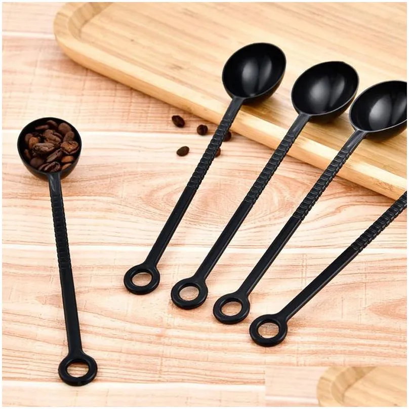 long handle measuring spoon foodgrade plastic spoon for bubble teatapioca boba pearls coffee stirring spoons wholesale lx4724