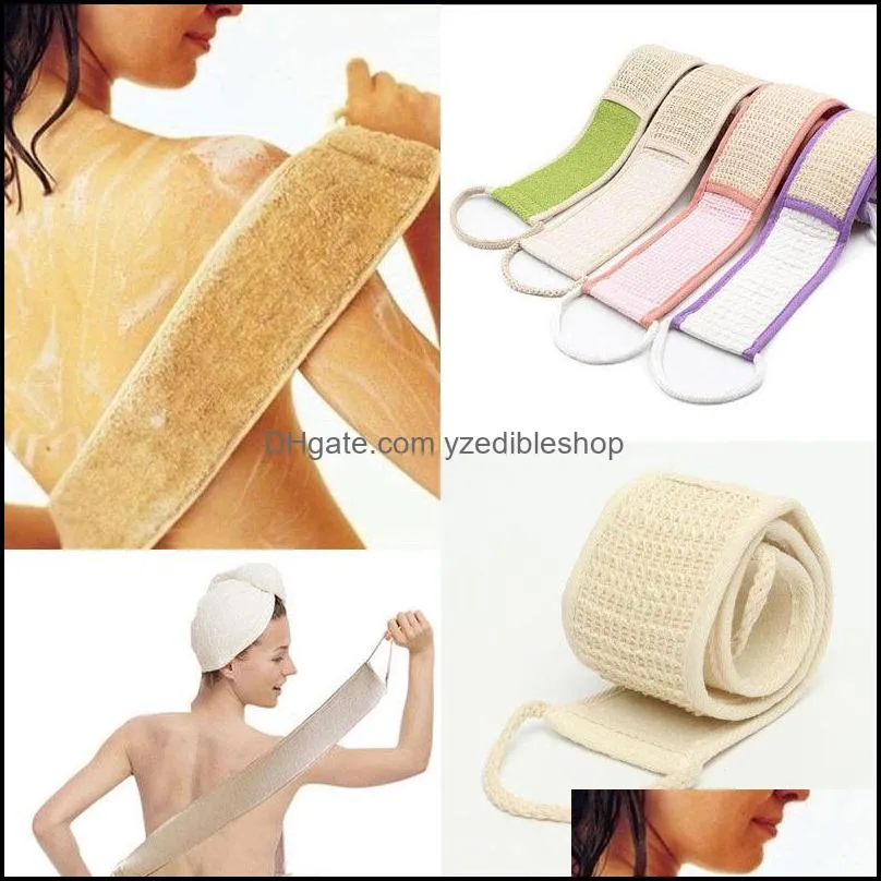 home handmade exfoliating loofa back strap bath shower body sponge body scrubber brush personal washing tool