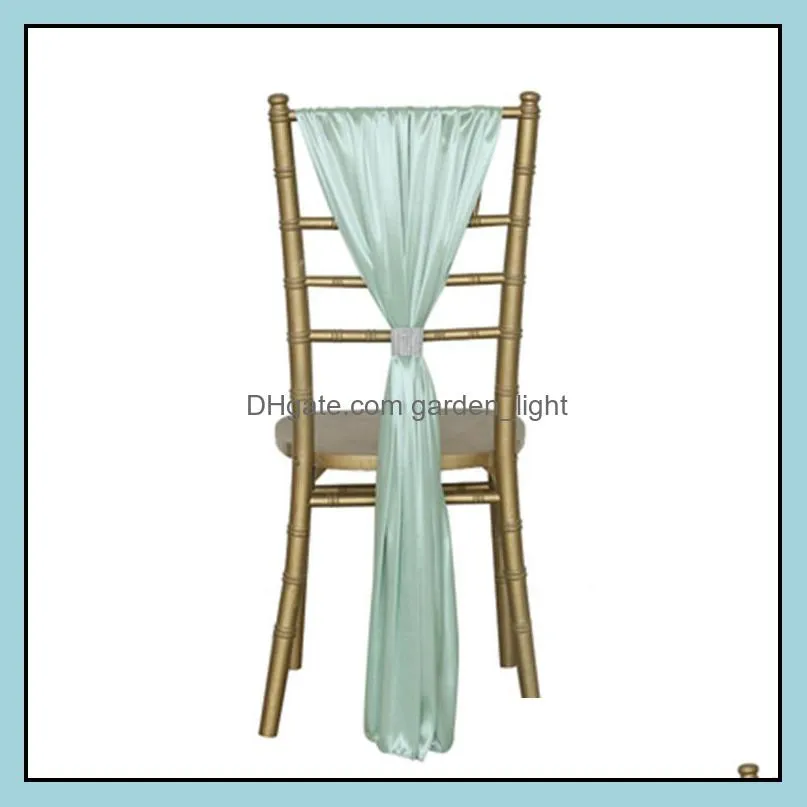 soft satin sash for wedding chair cover sash chair cover band with buckle chiavari chairs decoration