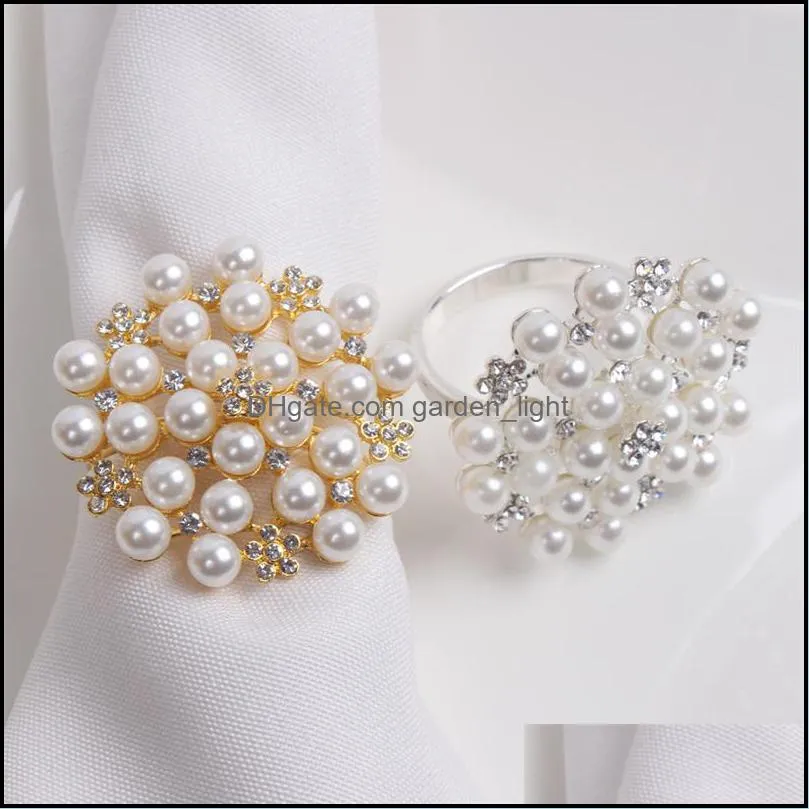 pearl wed napkin rings elegant napkin holders