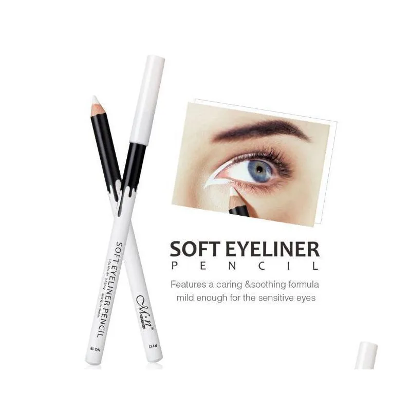 quality white soft eyeliner pencil menow highlight pencil wholesale menow p112 12 pieces/box makeup silky wood cosmetic