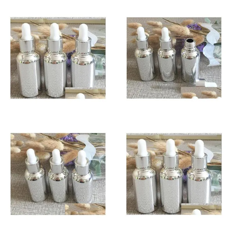 highgrade 30ml silver glass dropper bottles wholesale 1 oz dropper bottles for  oils glass bottle with dropper cap sn1436