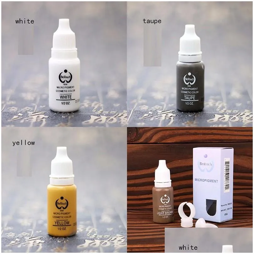 tattoo ink permanent makeup pigments 15ml cosmetic tattoo ink paint for eyebrow lip body 2pcs new 23 color