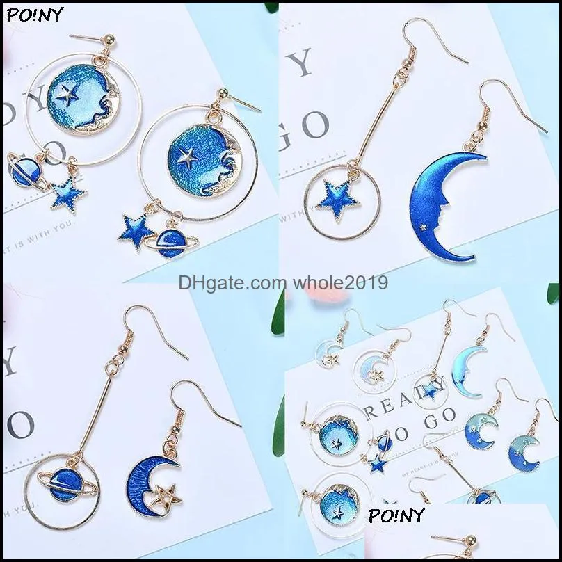 charms 8pcs/pack star moon sky universe enamel metal for earring bracelet diy jewelry making