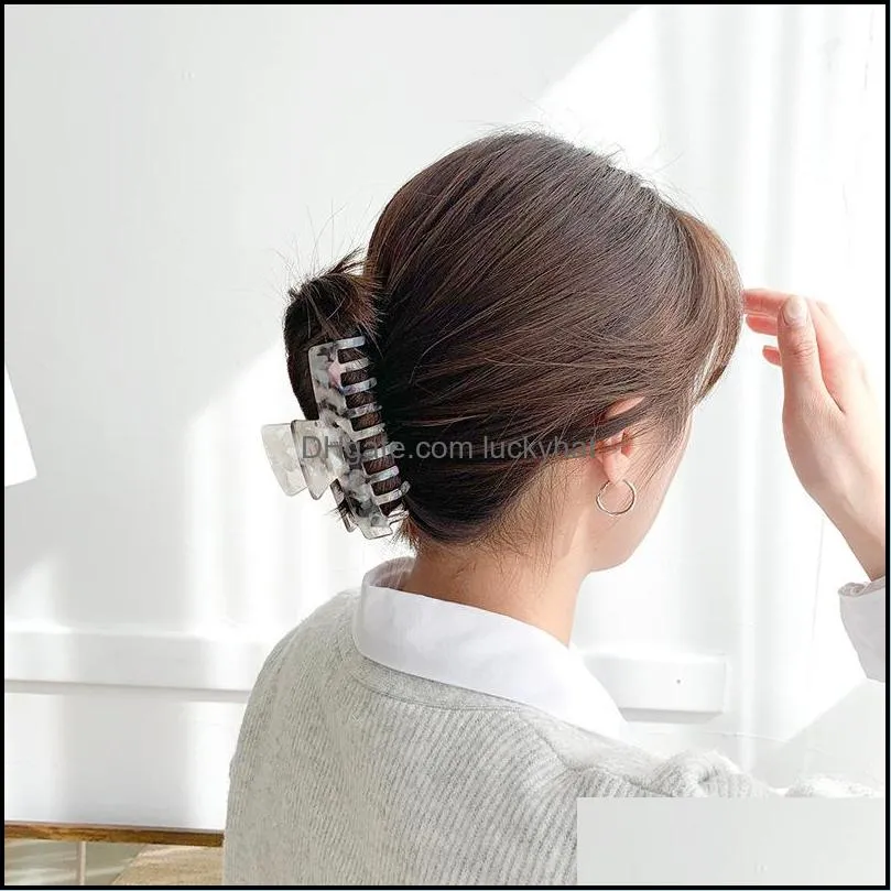 female large size grab catch hair clamps acetic acid cross floral pattern hair clips claw korean women ponytail scrunchies hairpins head wear accessories 9.4