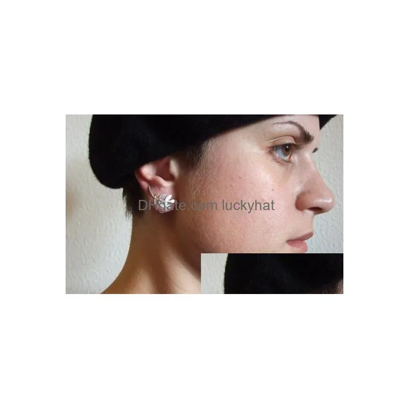 fashion jewelry womens vintage leaves stud earrings lady stud earrings