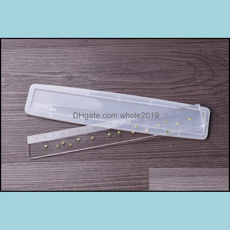 ruler resin silicone mold 20cm diy craft handmade silicone epoxy resin clay flexible moulds measuring ruler jewelry making tools
