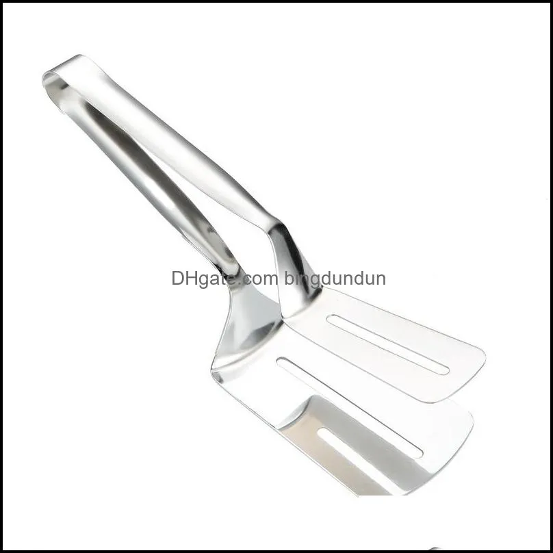 stainless steel kitchen bbq bread utensil barbecue tong fried fish steak clip shovel clamps meat vegetable meat clamp rrf14373