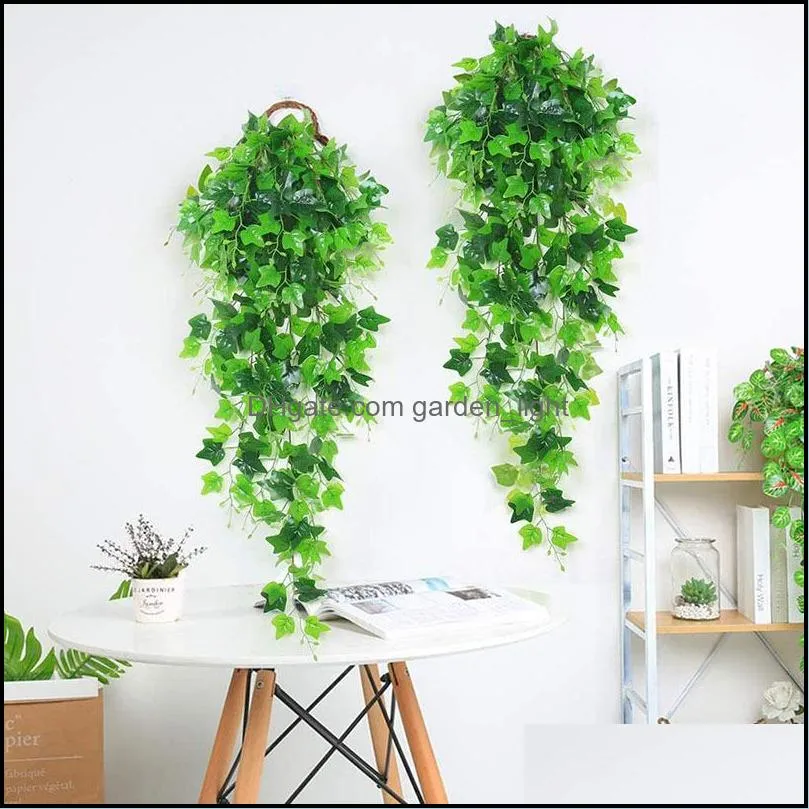 artificial plants party supplies vine leaves ratten hanging ivy fake flowers wall creeper wedding home garden decoration grape ratten leave 20220110