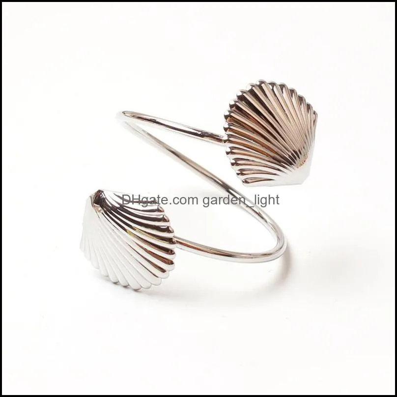 shell silver napkin ring gold napkin holder