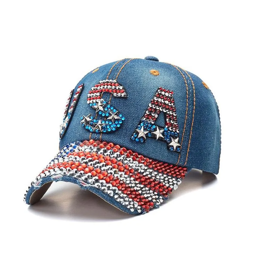 trump 2024 baseball cap party hat election campaign  caps adjustable snapback women denim diamond hats