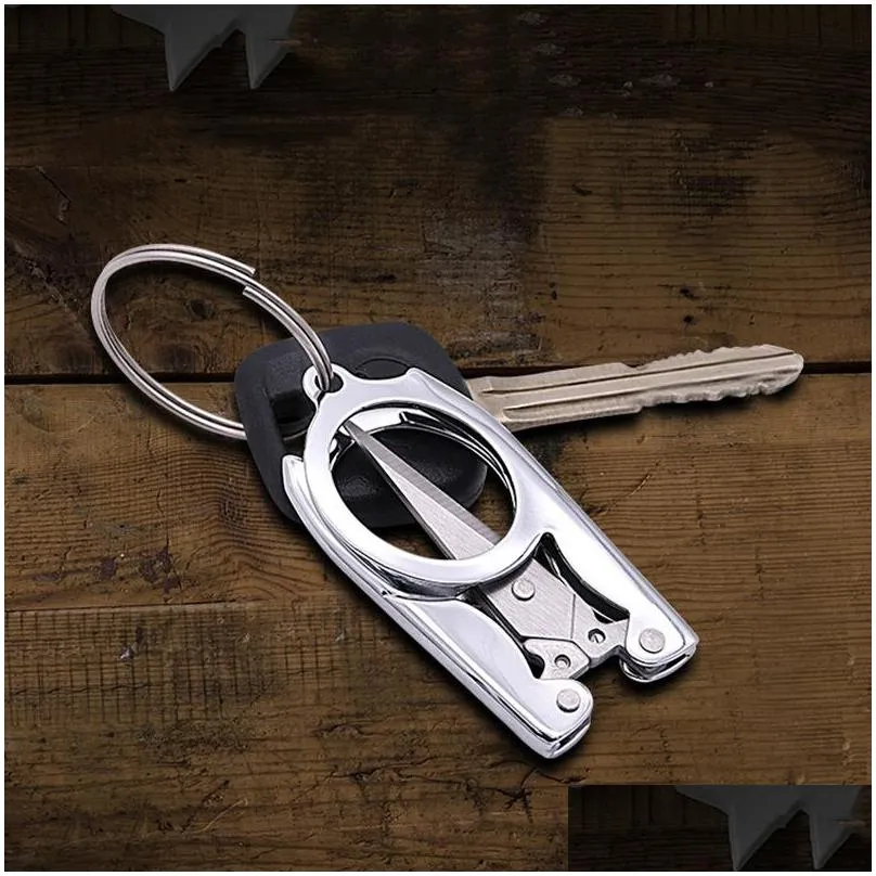 stainless steel folding scissors mini convenience travel silver tailor scissors household hand tools