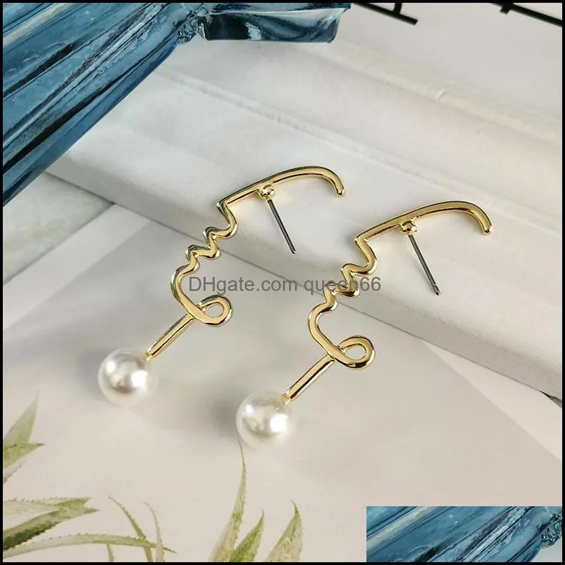 new fashion gold plating creative irregular pearl stud earrings for women girlfriend lovey alloy christmas earring gift jewelry