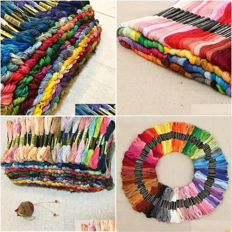 8.7 yard embroidery thread cross stitch thread floss cxc similar dmc 447 colors wholesale lz0903