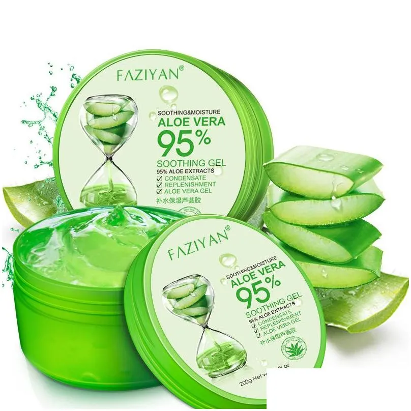 facial mask skin care natural aloe vera gel smooth anti bacteria acne treatment moisturizing oil control cream moisturizes naturally