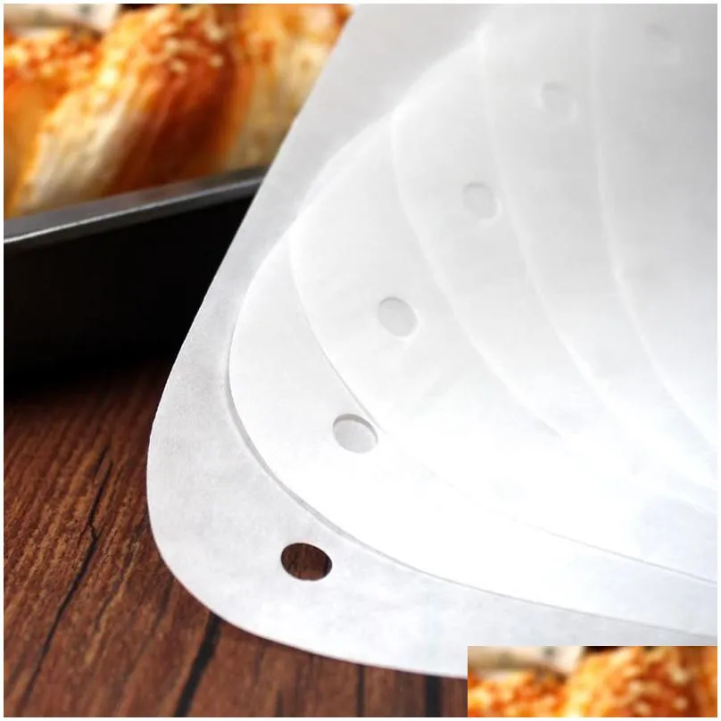 air fryer perforated bamboo steamer paper parchment liner kitchen tool parchment paper for steaming basket lx3850