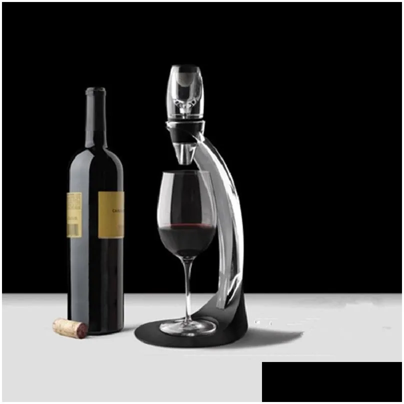 eco friendly deluxe wine aerator tower set red wine glass accessories quick magic decanter with gift box crystal acrylics wholesale