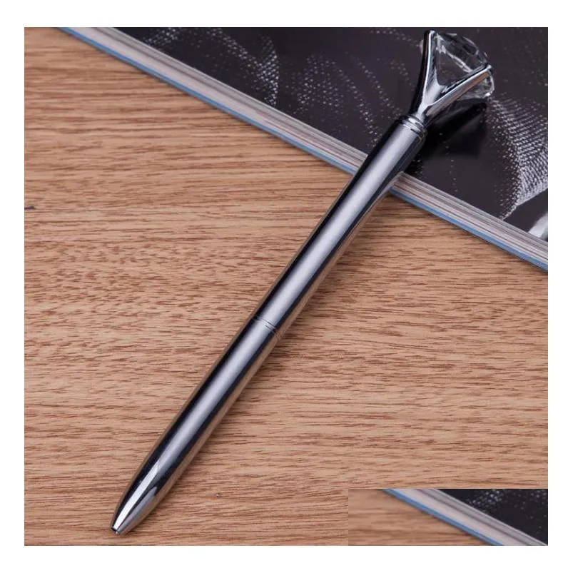 kawaii crystal ball pens ballpen fashion girl 19 carat large diamond ballpoint pens pens for school stationery office supplies