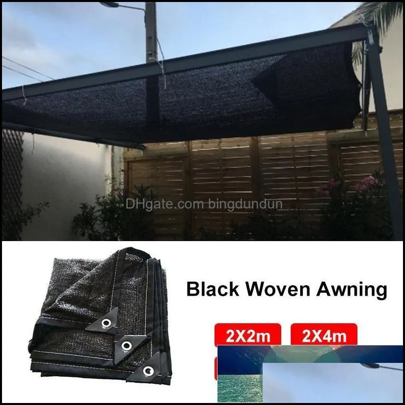 3x4m black awning tent ultralight garden sunshade outdoor camping sun shelter woven sunshade uv protection shade trap factory price expert design quality