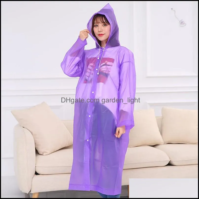 peva raincoat non disposable matte rainwear adult kids household waterproof raincoat portable travel camping hooded rainwear