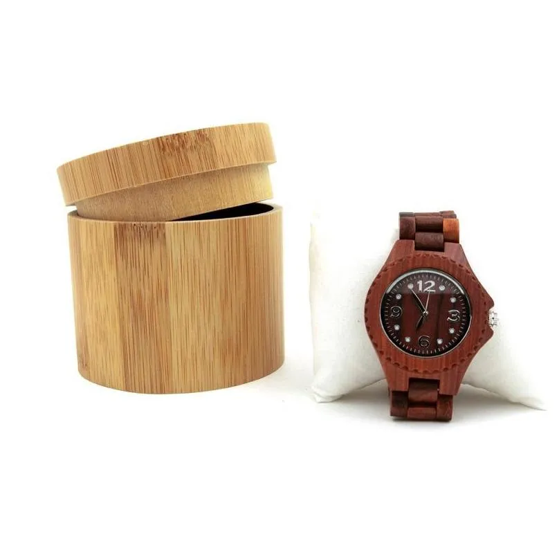 natural bamboo box for watches jewelry wooden box men wristwatch holder collection display storage case gift za4630