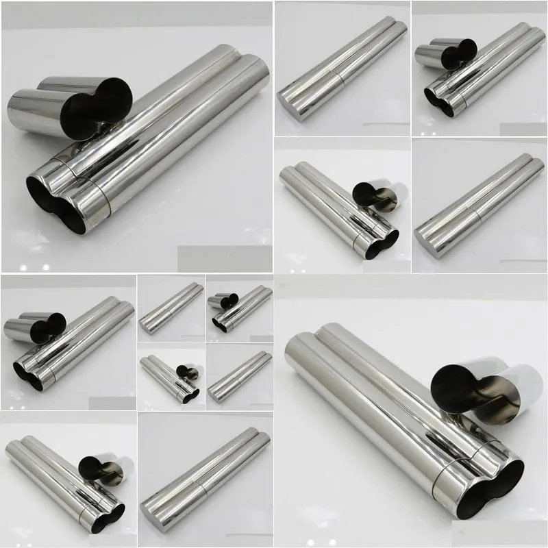 durable light weight stainless steel tube 2 cigars case tube holder container smoking cigarette tobacco travel carry case za5347