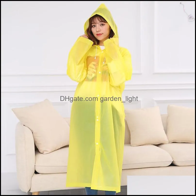 peva raincoat non disposable matte rainwear adult kids household waterproof raincoat portable travel camping hooded rainwear