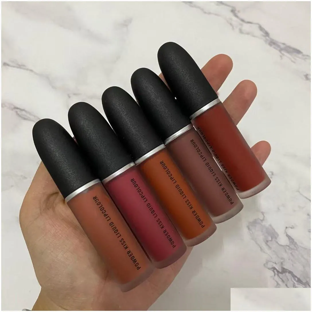 brand m lipgloss powder kiss liquid lipcolour lipstick 5ml 5 matte colors