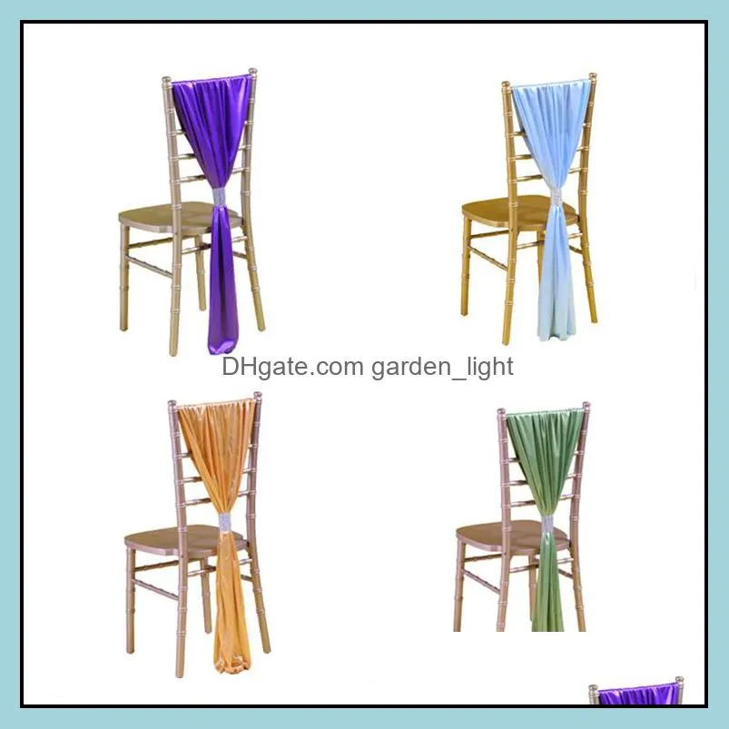 soft satin sash for wedding chair cover sash chair cover band with buckle chiavari chairs decoration